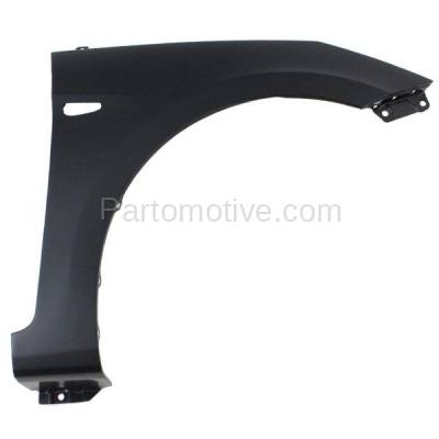 Aftermarket Replacement - FDR-1060R 2012 Hyundai Accent 1.6L Front Fender Quarter Panel with Turn Signal Light Hole (without Molding Holes) Primed Steel Right Passenger Side