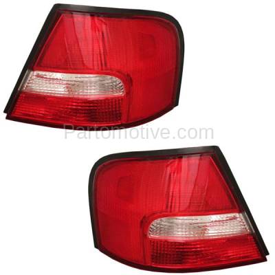 Aftermarket Replacement - TLT-1001L & TLT-1001R Taillight Taillamp Outer Brake Light Left & Right Side Set PAIR For 00-01 Altima