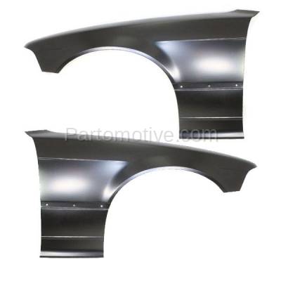 Aftermarket Replacement - FDR-1009L & FDR-1009R 1992-1996 BMW 3-Series (Convertible & Coupe) Front Fender Quarter Panel (with Molding Holes) Primed Steel Set Pair Left & Right Side