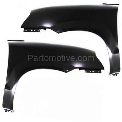Aftermarket Replacement - FDR-1783LC & FDR-1783RC CAPA 2005-2009 Hyundai Tucson 2.0L (without Body Cladding or Flare Holes) Front Fender Quarter Panel Primed Steel PAIR SET Left & Right Side
