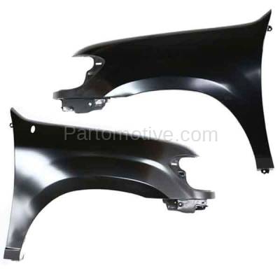 Aftermarket Replacement - FDR-1789L & FDR-1789R 2005-2006 Toyota Tundra (Double or Crew Cab) Pickup Truck Front Fender (without Fender Flare Holes) Primed SET PAIR Left & Right Side