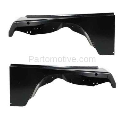 Aftermarket Replacement - FDR-1811LC & FDR-1811RC CAPA 1987-1995 Jeep Wrangler (2.5L 4.0L 4.2L Engine) Front Fender Quarter Panel (with Flare Holes) Steel SET PAIR Left & Right Side