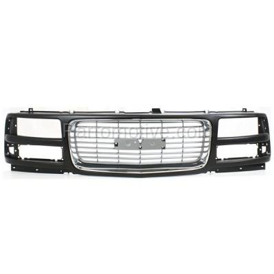 Aftermarket Replacement - GRL-1697 01-02 Savana Van SLT Front Grill Grille Assembly Black/Gray GM1200529 15072544