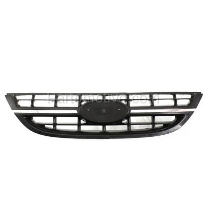 Aftermarket Replacement - GRL-1985 Front Grill Grille Assembly Black/Chrome KI1200134 863502F250 Fits 04-06 Spectra