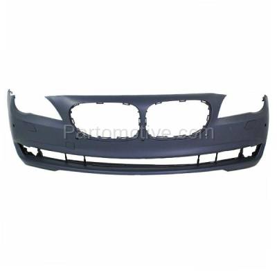Aftermarket Replacement - BUC-3552F 2009-2012 BMW 7-Series (without M Package) Front Bumper Cover Assembly (Models with Side View Camera) Primed Plastic