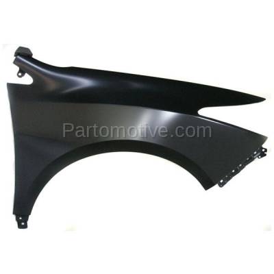 Aftermarket Replacement - FDR-1844R 2010-2013 Acura ZDX (3.7L 6Cyl) Front Fender Quarter Panel without Molding Holes (without Turn Signal Light Hole) Steel Right Passenger Side