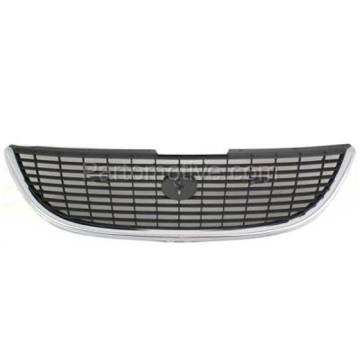 Aftermarket Replacement - GRL-1277 NEW 01-04 Town&Country Front Chrome Grill Grille Assembly Gray Insert 4857300AA