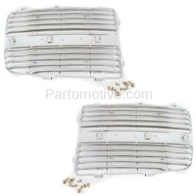 Aftermarket Replacement - GRL-1040L & GRL-4010R 02-05 Ram Pickup Truck Front Grill Grille Chrome Insert Left Right Side SET PAIR
