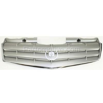 Aftermarket Replacement - GRL-1749 NEW 04-05 SRX Front Grill Grille Assembly Silver Chrome Trim GM1200611 25763160