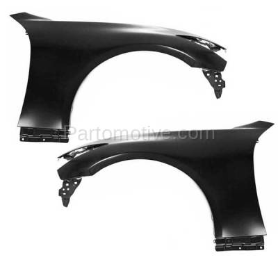 Aftermarket Replacement - FDR-1350L & FDR-1350R 2008-2013 Infiniti G37 & 2014-2015 Q60 (Convertible & Coupe 2-Door) Front Fender Quarter Panel Primed Steel SET PAIR Right & Left Side