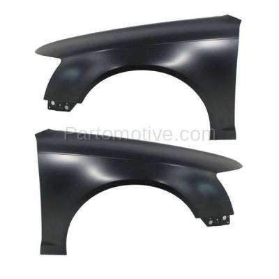 Aftermarket Replacement - FDR-1050L & FDR-1050R 2009-2011 Audi A6 & A6 Quattro Front Fender Quarter Panel (without Turn Signal Light & Molding Holes) Primed Set Pair Right & Left Side