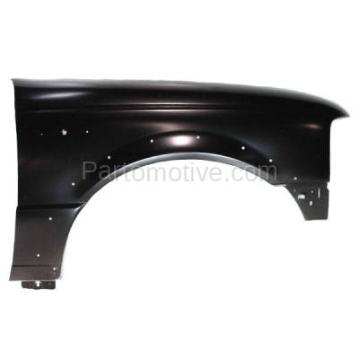 Aftermarket Replacement - FDR-1601RC CAPA 1998-2003 Ford Ranger Pickup (2WD & 4WD) Front Fender Quarter Panel (with Wheel Opening Molding Holes) Steel Right Passenger Side