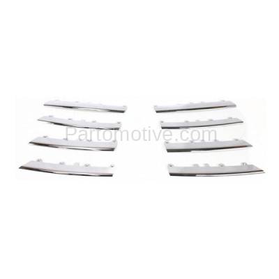 Aftermarket Replacement - GRT-1267 05-10 VW Jetta Front Lower Grille Trim Grill Molding 8-Piece VW1211100 1KM898653