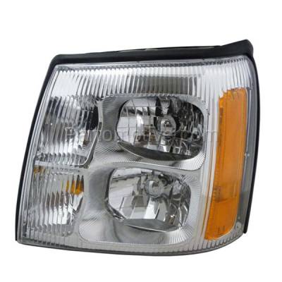 Aftermarket Replacement - HLT-1312LC CAPA 02 Escalade Headlight Headlamp Front Non-HID Head Light Lamp Driver Side LH