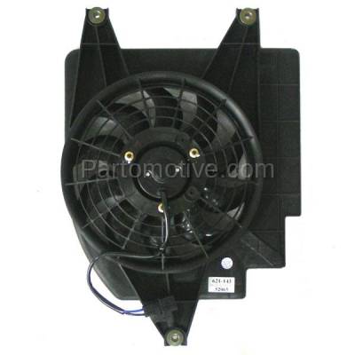 Aftermarket Replacement - FMA-1298 A/C Condenser Cooling Fan Motor Assembly Blade Shroud OK30A 61710E For 01-02 Rio