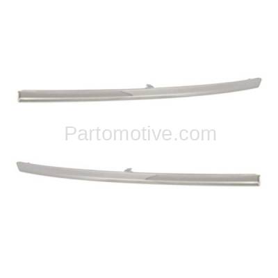 Aftermarket Replacement - GRT-1104L & GRT-1104R 13 14 15 Accord Sedan Front Upper Grille Trim Grill Molding Left Right SET PAIR
