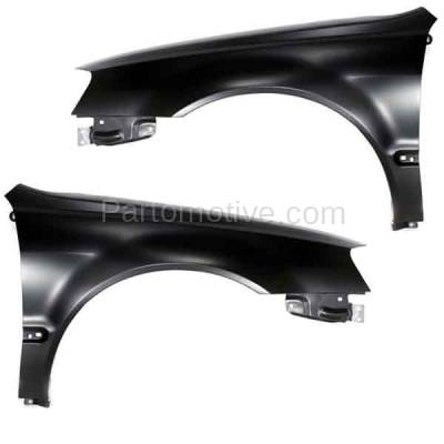Aftermarket Replacement - FDR-1759LC & FDR-1759RC CAPA 2001-2003 Acura TL (Base & Type-S) (3.2 Liter V6) Front Fender Quarter Panel (with Molding Holes) Primed SET PAIR Left & Right Side
