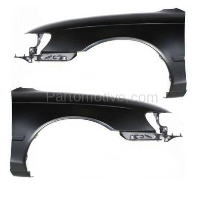 Aftermarket Replacement - FDR-1180LC & FDR-1180RC CAPA 1993-1997 Toyota Corolla (Sedan & Wagon) 1.6l/1.8L (USA & Japan Built) Front Fender Quarter Panel Steel Set Pair Left & Right Side