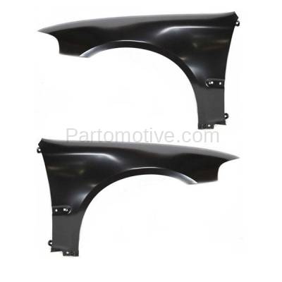 Aftermarket Replacement - FDR-1157LC & FDR-1157RC CAPA 1992-1995 Honda Civic (Coupe & Hatchback 2-Door) Front Fender Quarter Panel (with Molding Holes) Primed Set Pair Left & Right Side