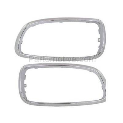 Aftermarket Replacement - GRT-1025L & GRT-1025R 05-08 7-Series Front Grille Trim Grill Molding Chrome Left & Right Side SET PAIR