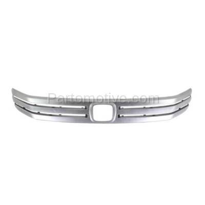 Aftermarket Replacement - GRT-1123 NEW 10-11 Insight Front Grille Trim Grill Molding Silver HO1210134 71122TM8A01ZC