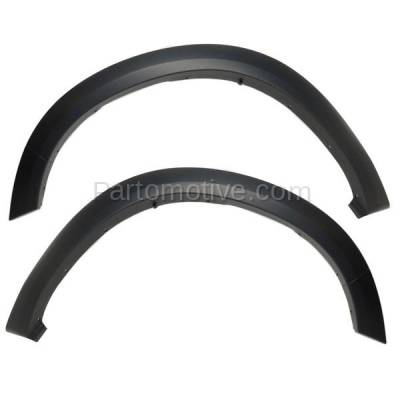 Aftermarket Replacement - FDF-1025L & FDF-1025R 2011-2021 Dodge Ram 1500 Pickup Truck Front Fender Flare Wheel Opening Molding Arch Primed Plastic SET PAIR Left & Right Side
