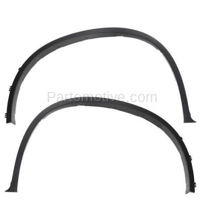 Aftermarket Replacement - FDF-1002L & FDF-1002R 2008-2014 BMW X6 (excluding M Model) Front Fender Flare Wheel Opening Molding Trim Arch Black Plastic PAIR SET Left & Right Side