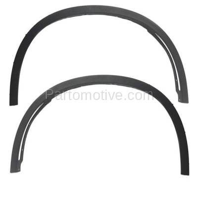 Aftermarket Replacement - FDF-1001L & FDF-1001R 2014-2018 BMW X5 (Models with 18" & 19" Wheels) Front Fender Flare Wheel Opening Molding Trim Arch Black Plastic SET PAIR Left & Right Side