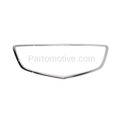 Aftermarket Replacement - GRT-1014C CAPA For 14 15 16 MDX Front Grille Trim Grill Outer Molding Chrome 75105TZ5A01