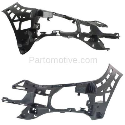 Aftermarket Replacement - BUC-2835F & BUC-2836F 14-15 E-Class Front Upper Bumper Cover Support Driver & Passenger Side SET PAIR