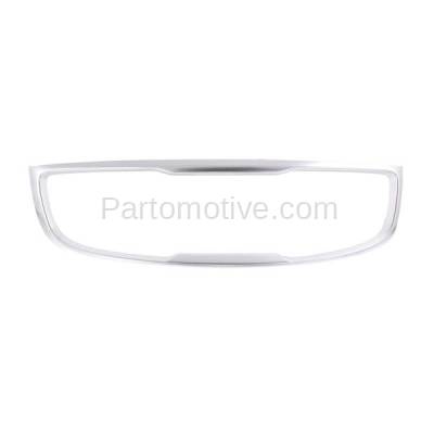 Aftermarket Replacement - GRT-1170C 2015-2019 Kia Sedona (3.3 Liter V6 Engine) Front Grille Trim Grill Surround Molding Center Satin Nickel Made of Plastic
