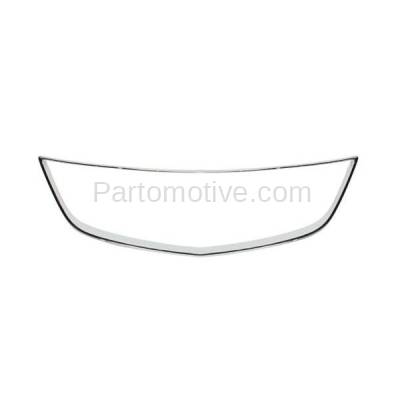 Aftermarket Replacement - GRT-1011C CAPA For 13-15 ILX Front Grille Trim Grill Surround Molding Chrome 71122TX6A11