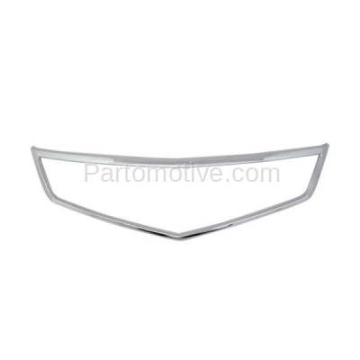 Aftermarket Replacement - GRT-1020 06-08 TSX Front Grille Outer Shell Trim Molding Surround AC1210108 71122SECA02