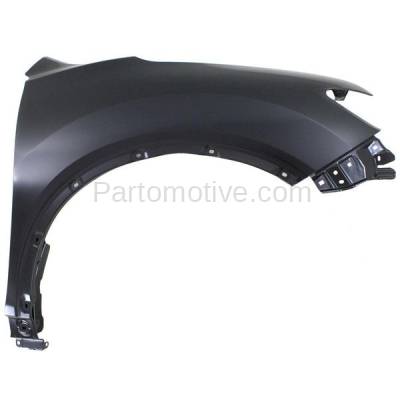 Aftermarket Replacement - FDR-1623RC CAPA 2014-2019 Nissan Rogue (2.0 & 2.5 Liter Engine) Front Fender Quarter Panel (without Molding Holes) Primed Steel Right Passenger Side