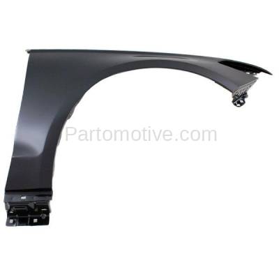Aftermarket Replacement - FDR-1343R 2013-2016 Ford Fusion (1.5L & 1.6L & 2.0L & 2.5L) Front Fender Quarter Panel (without Molding Holes) Primed Steel Right Passenger Side