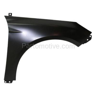 Aftermarket Replacement - FDR-1322RC CAPA 2012-2018 Ford Focus (1.0L & 2.0L & 2.3L & Electric) Front Fender Quarter Panel (without Molding Holes) Primed Right Passenger Side