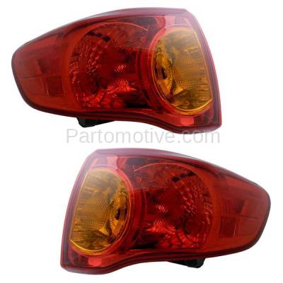 Aftermarket Auto Parts - TLT-1396LC & TLT-1396RC CAPA 09-10 Corolla Taillamp Taillight Rear Brake Light Lamp Left Right Set PAIR