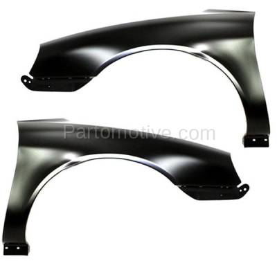 Aftermarket Replacement - FDR-1651L & FDR-1651R 2000-2005 Mercury Sable (Sedan & Wagon 4-Door) Front Fender Quarter Panel (without Molding Holes) Primed Steel AIR SET Right & Left Side