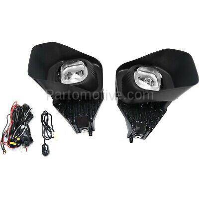 Aftermarket Replacement - KV-STYFD1115FL1 Fog Light Kit For 2011-2015 Ford F-250 F-350 F-450 SD LH & RH Clear Lens