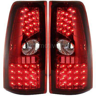 Aftermarket Replacement - KV-STYCV9906LCTL2 Pair LED Tail Light for 99-06 Chevrolet Silverado 1500 LH RH Red/Clear Lens