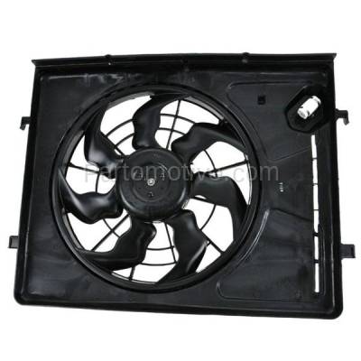 Aftermarket Replacement - FMA-1256 10-11 Elantra Wagon Radiator AC Condenser Cooling Fan Motor Assembly 25380-2H151