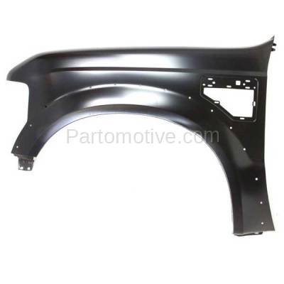 Aftermarket Replacement - FDR-1286LC CAPA 2008-2010 Ford F-Series F450 & F550 Super Duty Truck Front Fender Quarter Panel (with Wheel Opening Molding Holes) Left Driver Side