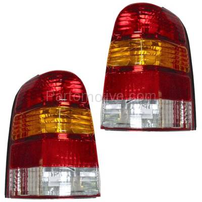Aftermarket Auto Parts - TLT-1019LC & TLT-1019RC CAPA 2001-2007 Ford Escape (2.0L 2.3L 3.0L Engine) Taillight Rear Brake Light Assembly Lens & Housing without Bulb PAIR SET Left & Right Side