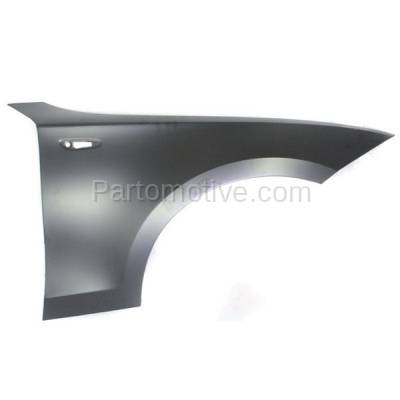 Aftermarket Replacement - FDR-1000R 2008-2013 BMW 1-Series (Convertible & Coupe) Front Fender Quarter Panel (without Molding Holes) Primed Steel Right Passenger Side