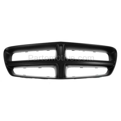 Aftermarket Replacement - LKQ-CH1210108OE 2011-2014 Dodge Charger (R/T, SE, SXT) Sedan 4-Door (6Cyl 8Cyl, 3.6L 5.7L Engine) Front Center Face Bar Grille Assembly Flat Black Plastic