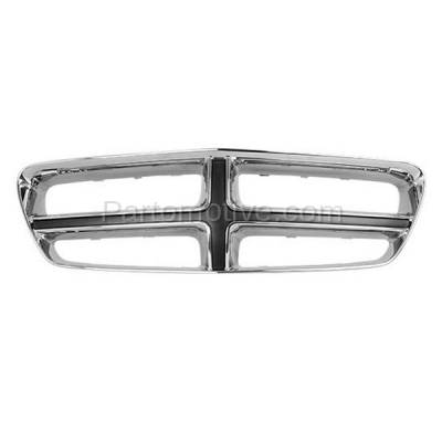 Aftermarket Replacement - LKQ-CH1210109OE 2011-2014 Dodge Charger (6Cyl 8Cyl, 3.6L 5.7L 6.4L Engine) Front Center Grille Assembly Chrome Shell with Black Trim Plastic