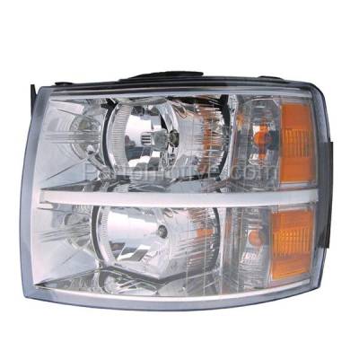 Aftermarket Replacement - LKQ-GM2502280OE 07-13 Chevy Silverado Truck Headlight Headlamp Head Light Lamp Left Driver Side