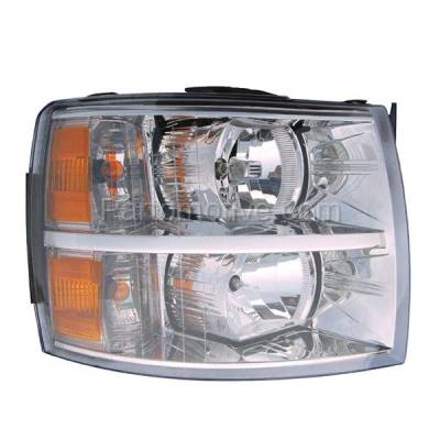 Aftermarket Replacement - LKQ-GM2503280OE 07-13 Chevy Silverado Headlight Headlamp Head Light Lamp Right Passenger Side RH