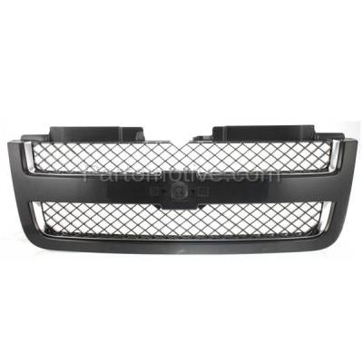 Aftermarket Replacement - LKQ-GM1200549OE 2006-2009 Chevrolet Trailblazer LT (6Cyl 8Cyl, 4.2L 5.3L Engine) Front Center Grille Assembly Paint to Match (with Chrome Molding) Plastic