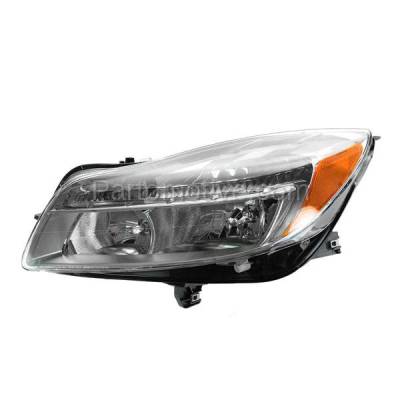 Aftermarket Replacement - LKQ-GM2502353R 11 12 13 Regal Headlight Headlamp Front Halogen Head Light Lamp Left Driver Side